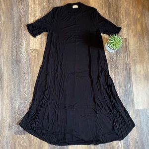Black Midi Swing Dress